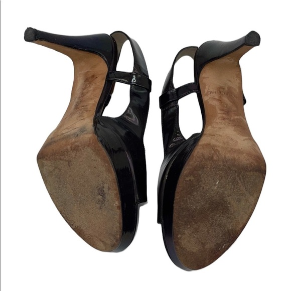 KATE SPADE Black Opal Peep Toe Platform Heels EUC - Picture 5 of 7